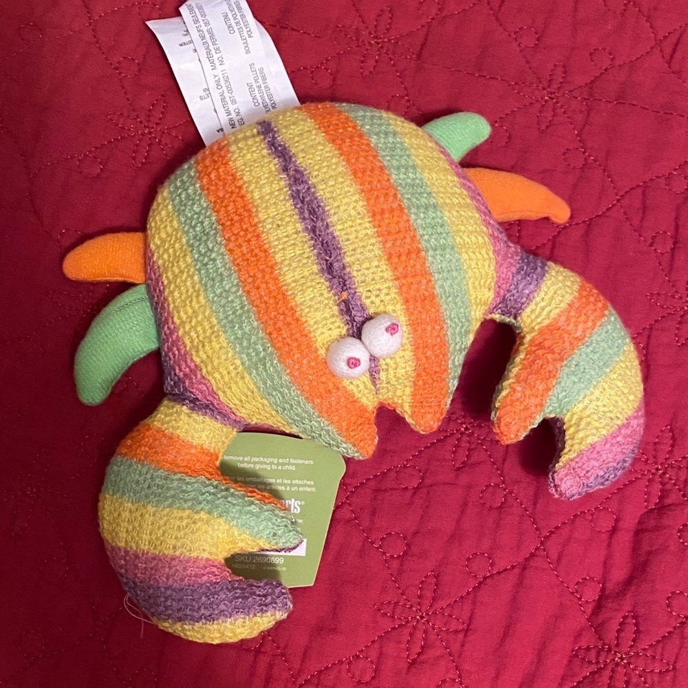 Pier 1 Multicolor Striped Crab Plush